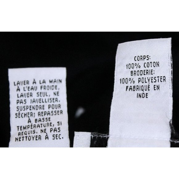 Easy spirit Woman Sz 18 Black Pants White Butterfly Embroidered Pattern All Over - Picture 7 of 7